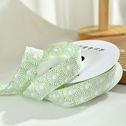 Бледно-Зеленый 10 ярдов жаккардовых лент из полиэстера с цветами, аксессуары для одежды, подарочная упаковка, бледно-зеленый, 1 дюйм (25 мм)