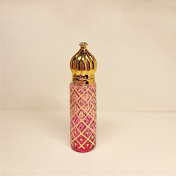 Camélia Bouteilles à billes en verre de style arabe, bouteille rechargeable d'huile essentielle, pour les soins personnels, camélia, 2x7.9 cm, capacité: 6 ml (0.20 fl. oz)