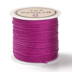 Rouge Violet Moyen 50 yards cordon de noeud chinois en nylon, cordon de bijoux en nylon pour la fabrication de bijoux, support violet rouge, 0.8mm