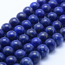 Lapis Lazuli Lapis-lazuli, brins de perles naturels , classe ab, ronde, 10mm, Trou: 1mm, Environ 39 pcs/chapelet, 15.7 pouce (40 cm)
