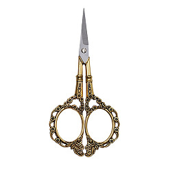 Античное Золото 201 ножницы для шитья и вышивания из нержавеющей стали, ножницы для рукоделия с тиснением в виде цветов сливы, античное золото , 115 мм