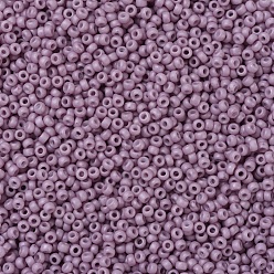 (RR2024) Matte Opaque Dusty Orchid MIYUKI Round Rocailles Beads, Japanese Seed Beads, 11/0, (RR2024) Matte Opaque Dusty Orchid, 2x1.3mm, Hole: 0.8mm, about 1100pcs/bottle, 10g/bottle