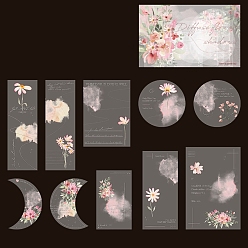 Pink Bloc de papel floral para álbum de recortes, para álbum de recortes de bricolaje, tarjeta de felicitación, documento de antecedentes, rosa, 65x115 mm