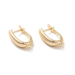 Real 14K Gold Plated Rack Plating Brass Hoop Earring Findings with Latch Back Closure, with Horizontal Loop, Long-Lasting Plated, Cadmium Free & Lead Free, Real 14K Gold Plated, 20x11.5x4.7mm, Hole: 1.4mm, Pin: 1mm