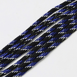 Bleu Moyen  7 âmes intérieures cordes en polyester et spandex, pour la fabrication de bracelets en corde, bleu moyen, 4mm, environ 109.36 yards (100m)/paquet, 420~500g / bundle