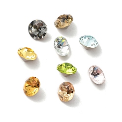 (52) Непрозрачная лаванда Граненый кабошоны из стекла каменного цвета 9, задние и задние, алмаз, разноцветные, 5x3.5 мм