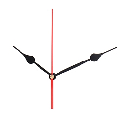 Rouge Pointeur d'horloge à arbre long en aluminium, aiguilles d'horloge pour horloge de remplacement, rouge, 83~117mm, 3 pièces / kit