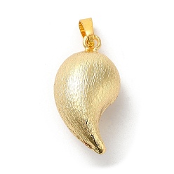 Real 18K Gold Plated Brass Pendants, Long-Lasting Plated, Lead Free & Cadmium Free, Teardrop Charm, Real 18K Gold Plated, 30.5x16x13mm, Hole: 8x5mm