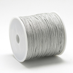 Light Grey Nylon Thread, Chinese Knotting Cord, Light Grey, 1.5mm, about 142.16 yards(130m)/roll