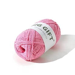 Pearl Pink Hollow Cotton Yarn, for Weaving, Knitting & Crochet, Pearl Pink, 2mm
