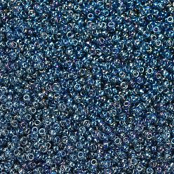 (RR2459) Metallic Teal Iris MIYUKI Round Rocailles Beads, Japanese Seed Beads, 11/0, (RR2459) Metallic Teal Iris, 2x1.3mm, Hole: 0.8mm, about 50000pcs/pound