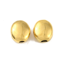 Real 18K Gold Plated Ion Plating(IP) 304 Stainless Steel Beads, Oval, Real 18K Gold Plated, 8x7x4mm, Hole: 1.6mm
