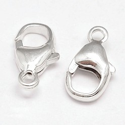 Silver 925 Sterling Silver Lobster Claw Clasps, Silver, 11.5x6x3.3mm, Hole: 1.8mm, about 32pcs/20g