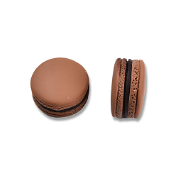 Шоколадный Непрозрачная смола декодирует кабошоны, Macaron, цвет шоколада, 23x13.5 мм