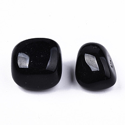 Obsidienne Perles noires obsidienne naturelles, pierres de guérison, pour la thérapie de méditation équilibrant l'énergie, pierre tombée, gemmes de remplissage de vase, pas de trous / non percés, nuggets, 19~30x18~28x10~24 mm 250~300 g / sac