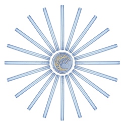Acero Azul Claro Sellado de palos de cera, para sello de sello de cera vintage retro, azul acero claro, 135x11x11 mm