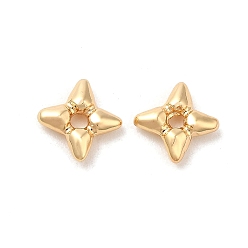 Real 18K Gold Plated Brass Beads, Star, Real 18K Gold Plated, 7x7x2mm, Hole: 1.2mm