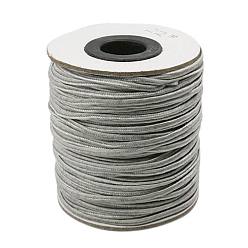 Серый Нейлоновая нить, ювелирные изделия шнур нейлона для пользовательских ювелирных изделий делает тканые, серые, 2 мм, около 50 ярдов / рулон (150 футов / рулон)