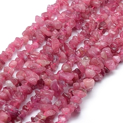 Tourmaline Tourmaline naturelle des perles brins, puce, 3~5mm, Trou: 0.6mm, environ 15.5~16 pouces (39~40 cm)
