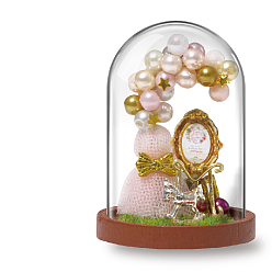 Globo Diy decoraciones de campanas en miniatura, para accesorios de casa de muñecas que simulan decoraciones de utilería, patrón de globo, 26x45 mm