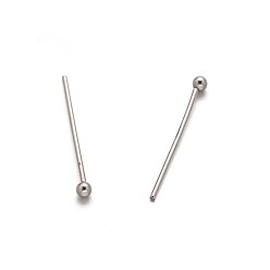 Stainless Steel Color 304 Stainless Steel Ball Head pins, Stainless Steel Color, 19mm, Pin: 0.8mm