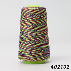Разноцветный 40 s / 2 нить для машинной вышивки, космическое крашение градиентного цвета полиэфирная швейная нить, для универсальных машинных игл размера 11/14, красочный, 110x58 мм, 3000 ярдов / рулон