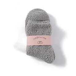 Gris Pizarra Calcetines de punto de piel sintética de poliéster, calcetines térmicos cálidos de invierno, gris pizarra, 250x70 mm