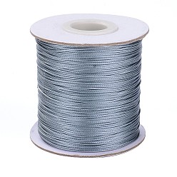Dark Gray Waxed Polyester Cord, Bead Cord, Dark Gray, 1.5mm, about 169.51~174.98 Yards(155~160m)/Roll