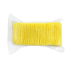 Amarillo Aguja de hilo de coser a mano de plástico, bordado de ojos grandes, aguja de suéter hecha a mano, Al por mayor aguja de plastico, amarillo, 90 mm, 1000 unidades / bolsa