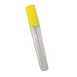 Желтый Пластиковый чехол для хранения швейной иглы, Органайзер для хранения зубочисток с игольной трубкой, желтые, 10 см