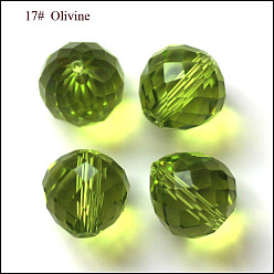 Vert Jaune Imitations de perles de cristal autrichien, grade de aaa, facette, larme, vert jaune, 10mm, Trou: 0.9~1mm
