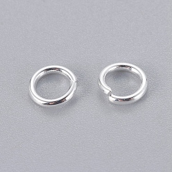 Silver 304 Stainless Steel Jump Rings, Open Jump Rings, Silver Color Plated, 18 Gauge, 6x1mm, Inner Diameter: 4mm