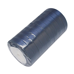 Bleu Foncé Ruban de satin à face unique, Ruban polyester, bleu foncé, environ 1/2 pouce (12 mm) de large, 25yards / roll (22.86m / roll), 250yards / groupe (228.6m / groupe), 10 rouleaux / groupe