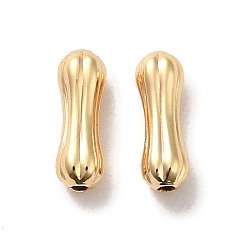 Real 18K Gold Plated Brass Bead, Cloumn, Real 18K Gold Plated, 7.5x2.5mm, Hole: 0.7mm