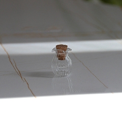 Clair Ornement de bouteilles en verre, accessoires de maison de poupée micro paysage, faire semblant de décorations d'accessoires, clair, 1.5x1.9 cm