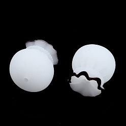 Белый Непрозрачные шарики cmолы, кошелек, белые, 20~21x19~19.5 мм, отверстие : 2 мм