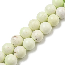 Jade Jaune  Perles jades naturels de citron  , ronde, 8mm, Trou: 1mm, Environ 50 pcs/chapelet, 15.71'' (39.9 cm)