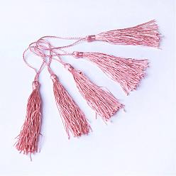 Rouge Indien Décorations polyester pompon, décorations pendantes, rouge indien, 130x6 mm, gland: 70~90 mm