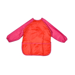 Оранжевый Детский фартук халата, водонепроницаемый нагрудник с длинными рукавами, для рисования или еды, оранжевые, 540x418 мм