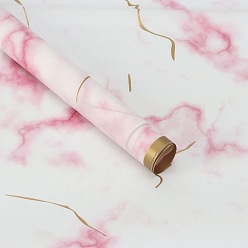 Rosa Caliente 20 hojas de papel de regalo con patrón de mármol, plaza, decoración de papel de regalo de ramo de flores plegadas, color de rosa caliente, 560~570x560~570 mm