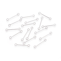 Stainless Steel Color 304 Stainless Steel Double Sided Eye Pins, Stainless Steel Color, 21x0.7mm, Hole: 2mm, 500pcs/bag