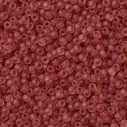 (241FM) Dark Rose Lined Topaz Matte Cuentas de semillas redondas toho, granos de la semilla japonés, (241 fm) topacio mate forrado en rosa oscuro, 11/0, 2.2 mm, agujero: 0.8 mm, Sobre 5555 unidades / 50 g
