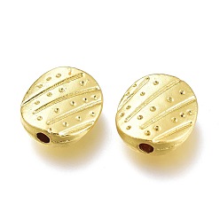 Golden Alloy Beads, Long-Lasting Plated, for Jewelry Making, Oval, Golden, 10x9.5x3mm, Hole: 1.6mm