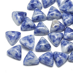Jaspe Avec Point Bleu Cabochons de jaspe tache bleue naturelle, triangle, 9.5~10x10x5.5mm