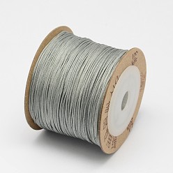 Silver Nylon Threads, Silver, 0.6mm, about 109.36 yards(100m)/roll