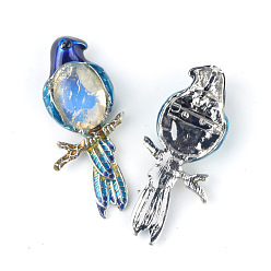 Opalite Parrot Opalite Brooch Pin for Women, 68x28mm