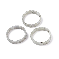 Labradorite Bracelets élastiques de labradorite naturelle, facette, rectangle, 2-3/8 pouce (6 cm)