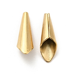 Oro Chapado de iones (ip) 304 cono de cuentas de acero inoxidable, dorado, 15.5x4.5 mm, agujero: 0.7 mm