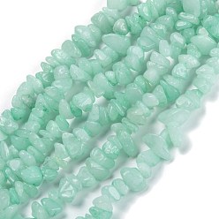 Amazonite Dyed Natural Amazonite Beads Strands, Chip, 3~16x3~8mm, Hole: 0.7mm, 32.28''(82cm)