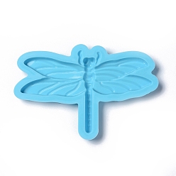 Random Color DIY Dragonfly Silicone Molds, Resin Casting Molds, for UV Resin, Epoxy Resin Jewelry Making, Random Color, 109x72x9mm